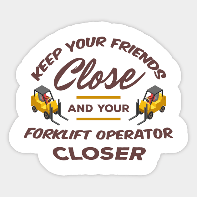 Forklift Friends Sticker by ExtraGoodSauce